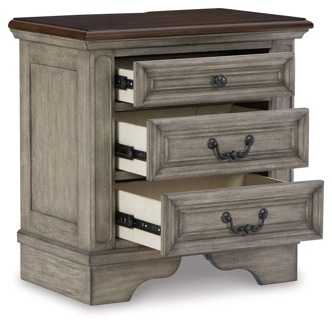 Lodenbay - Three Drawer Night Stand - Antique Gray