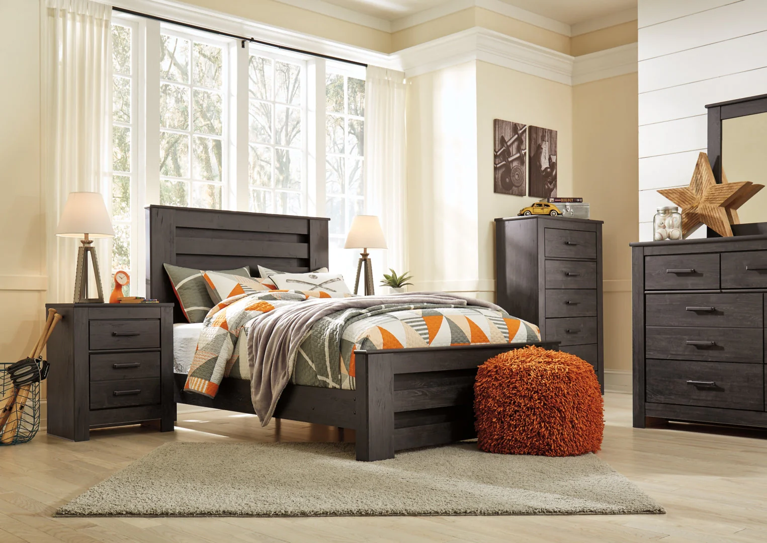 Brinxton Grey Panel Bedroom Set