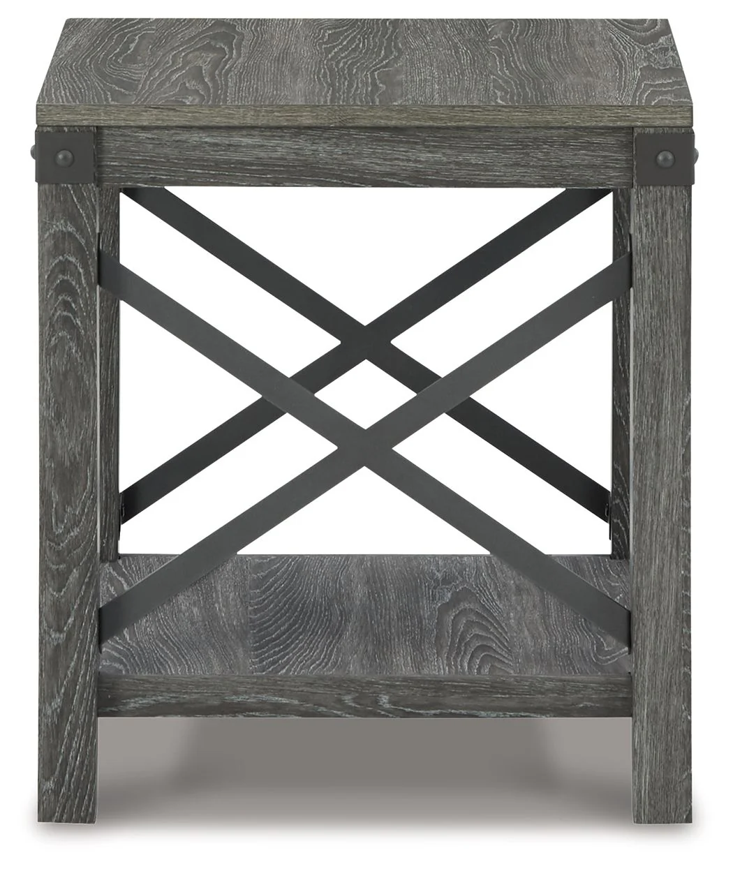 Freedan - Square End Table - Grayish Brown