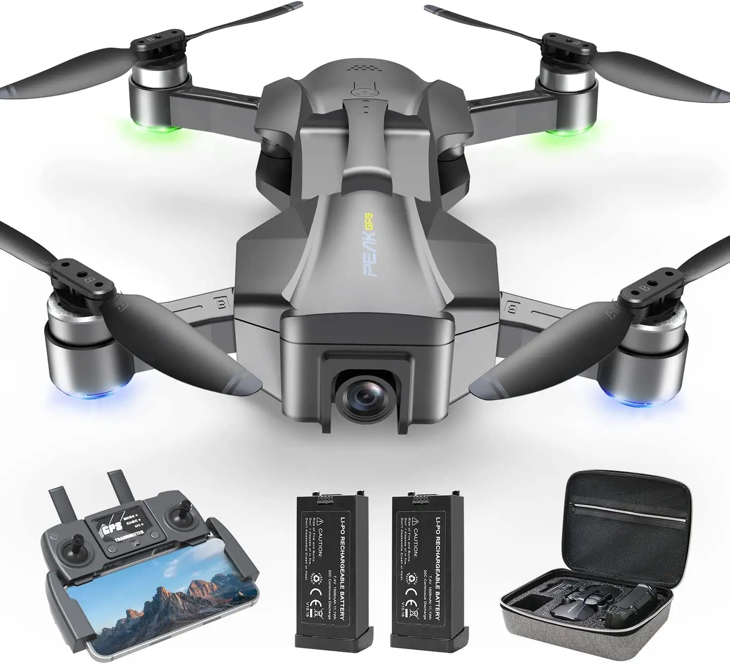 DILROGX Drones - with GPS 4k  Electric Adjustable Camera for Adults Beginners, Professional RC Quadcopter with Brushless Motor, Dual Camera 40Mins Flight Time WiFi 5G FPV Transmission Auto Return Foldable