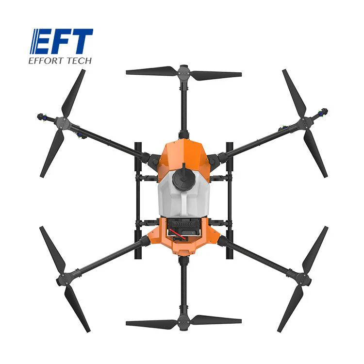 EFT G610 10L Agriculture Drone - 6 Axis 10L Full Load Weight 27KG Spreading And Spraying With Hobbywing X6, JIYI K++, Skydroid H12, Tattu 12S 22000mAh Battery