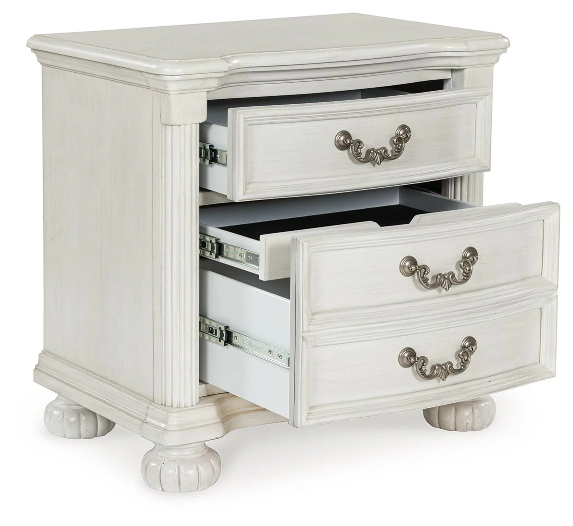 Montelaine - Three Drawer Night Stand - Antique White