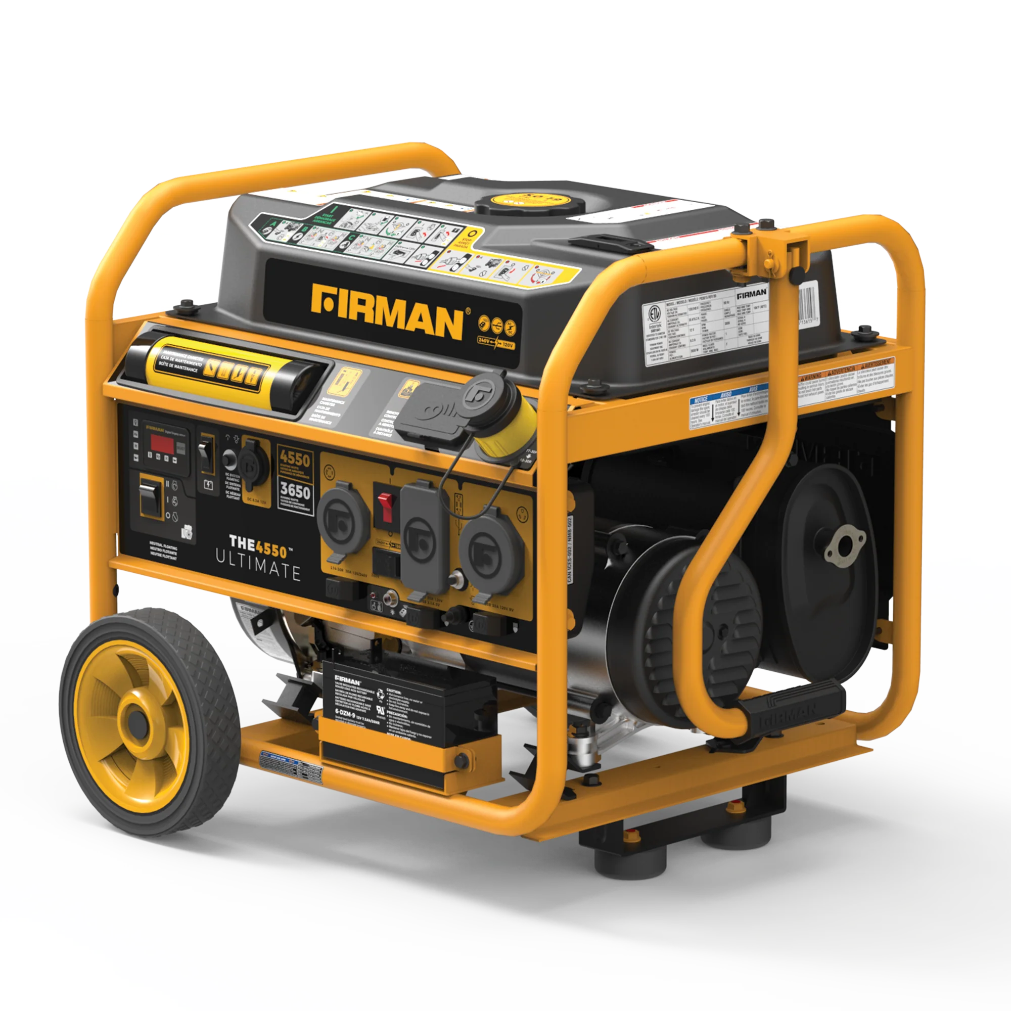 Gas Portable Generator 4550W Remote Start 120/240V