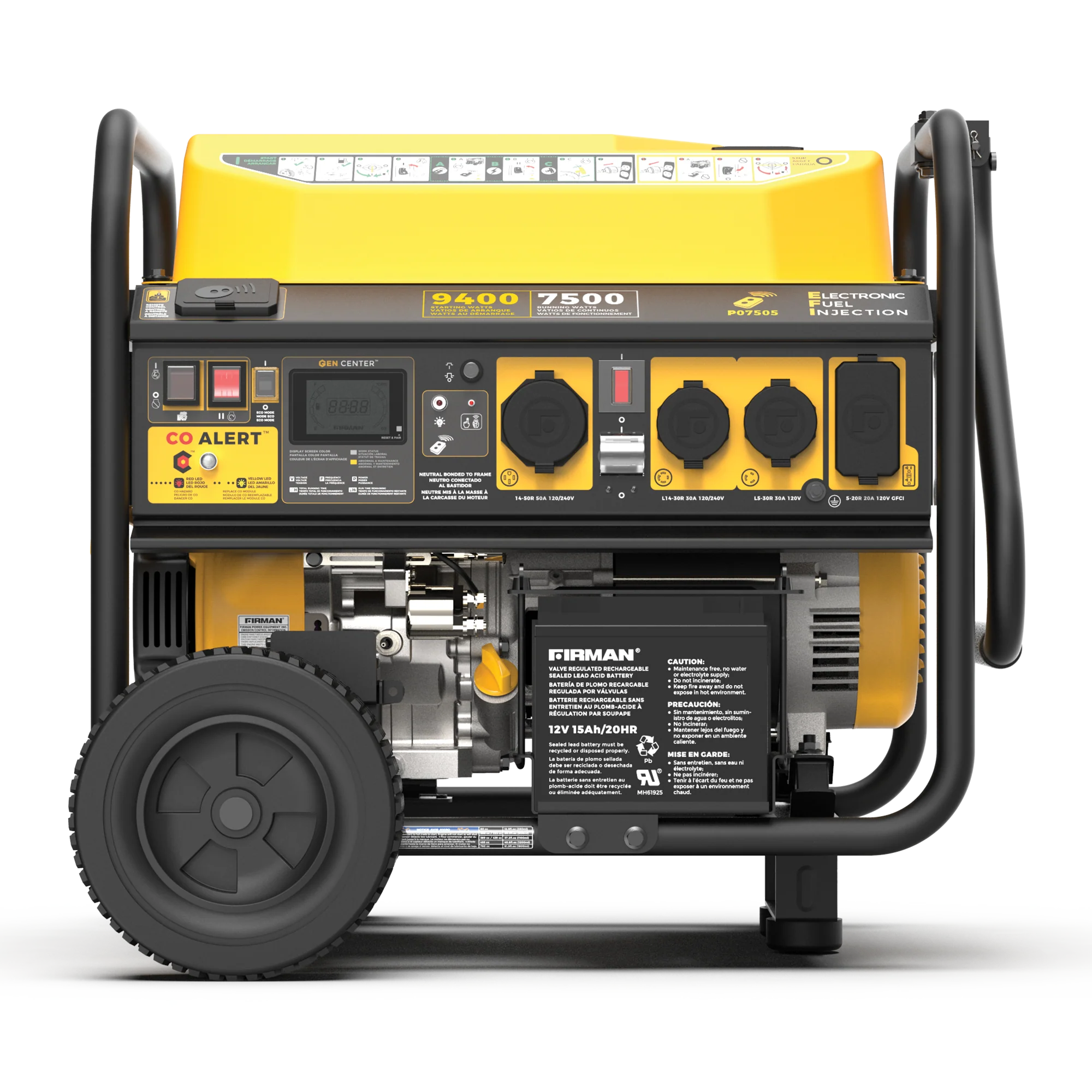 GAS PORTABLE GENERATOR 9,400W REMOTE START 120/240V WITH CO ALERT