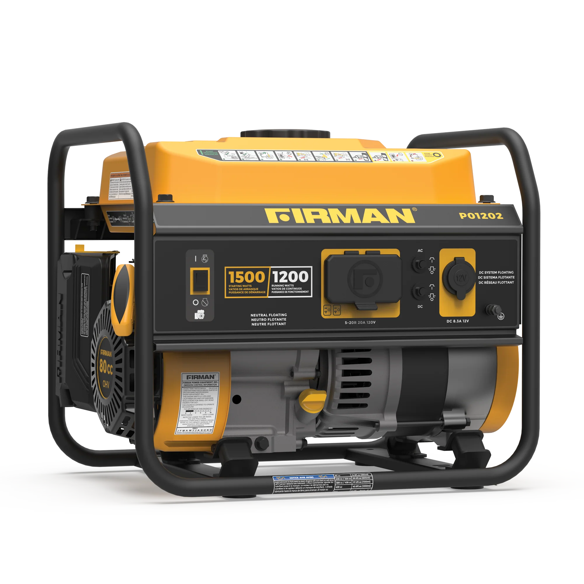 Gas Portable Generator 1500W Recoil Start