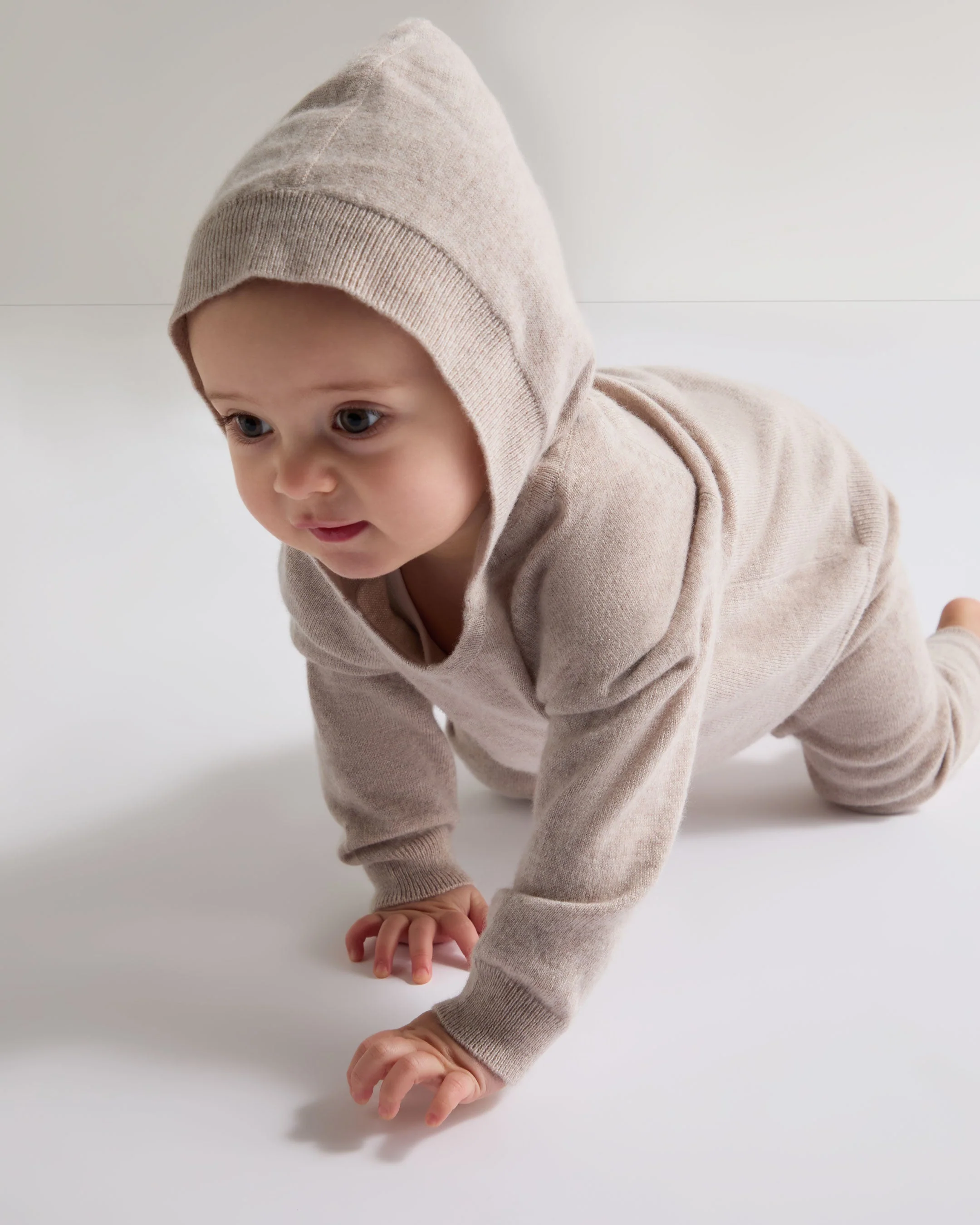 Cashmere Hoodie Oatmeal Brown