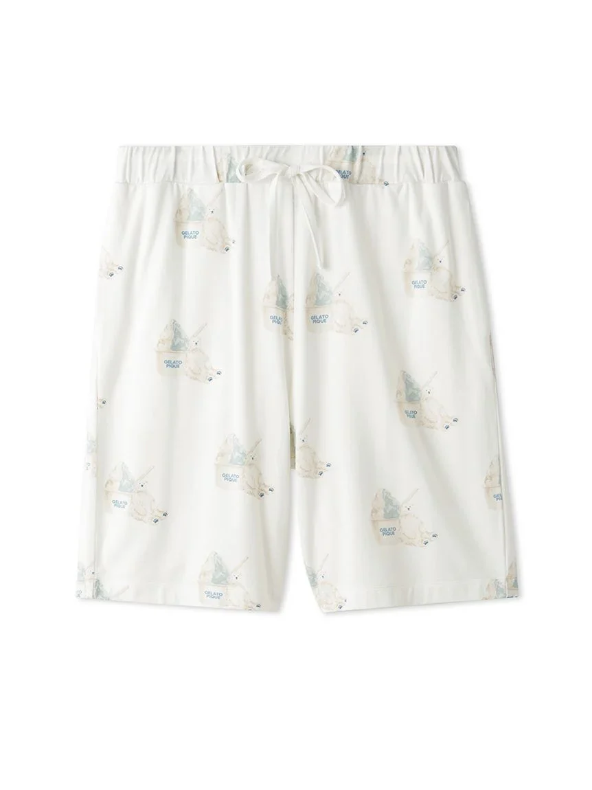 COOL MEN'S Polar Bear Motif Lounge Shorts