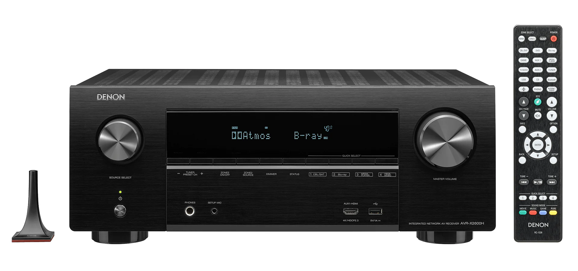 Denon AVR-X2600 220 volt 7.2 Channel 4K Ultra HD AV Receiver with 3D Audio and HEOS Built-In 220v 240 volts 50 hz / 60 hz