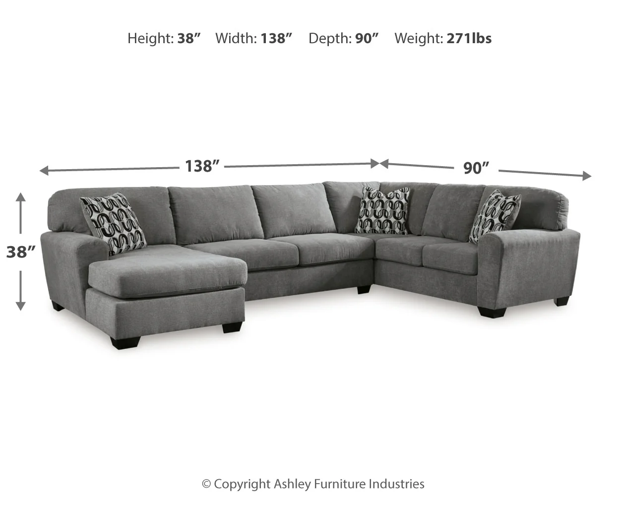 Birkdale Court 3-Piece Sectional Set