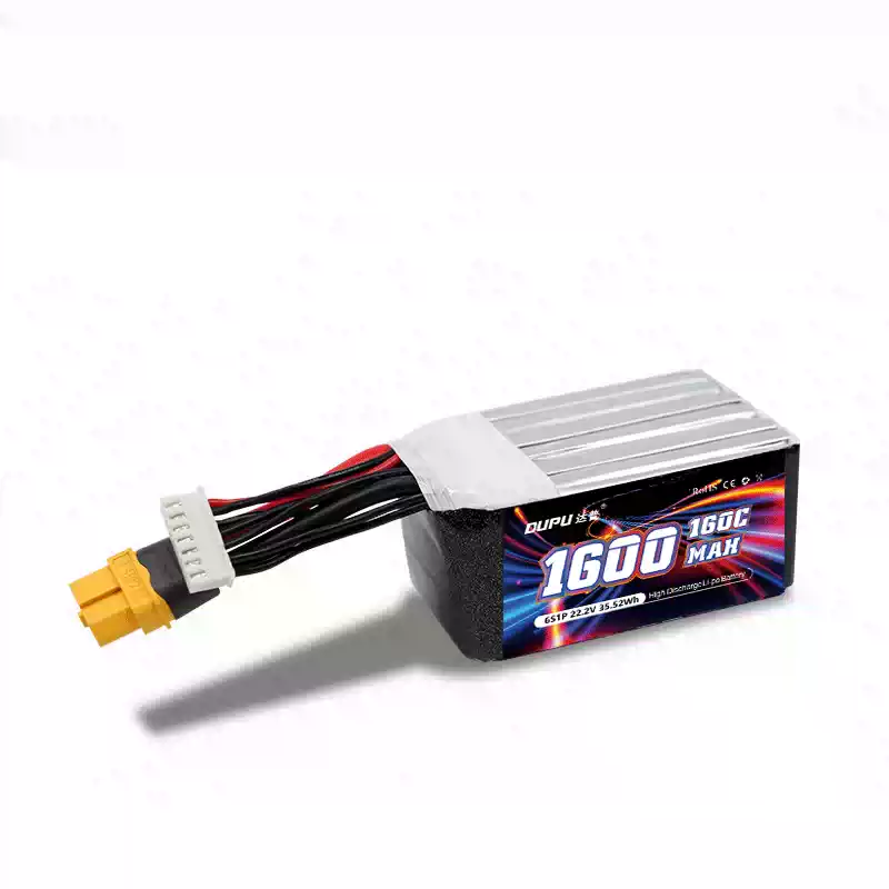DUPU 6S 1600mAh 160C LiPo Battery for FPV Drone – XT60 Plug
