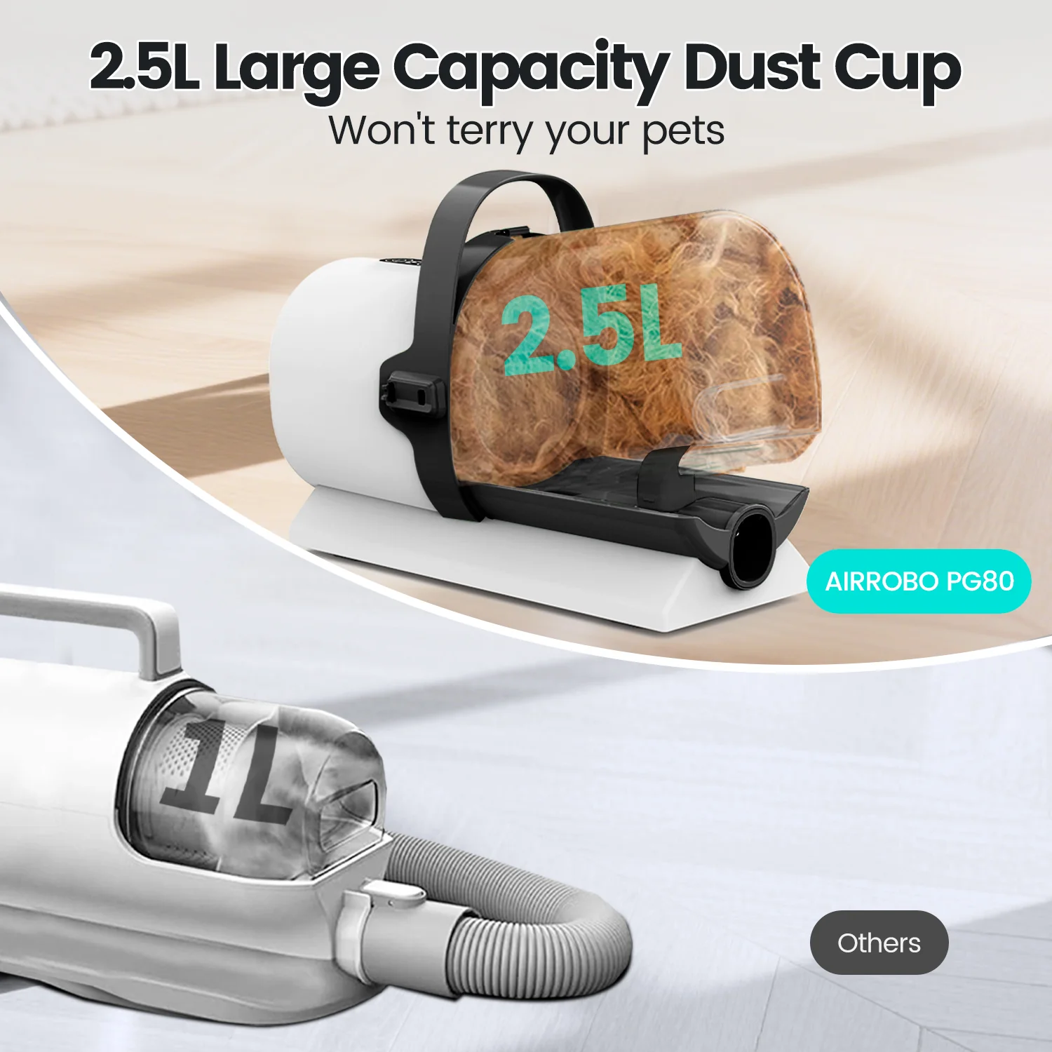 AIRROBO PG80 Dog Grooming Vacuum