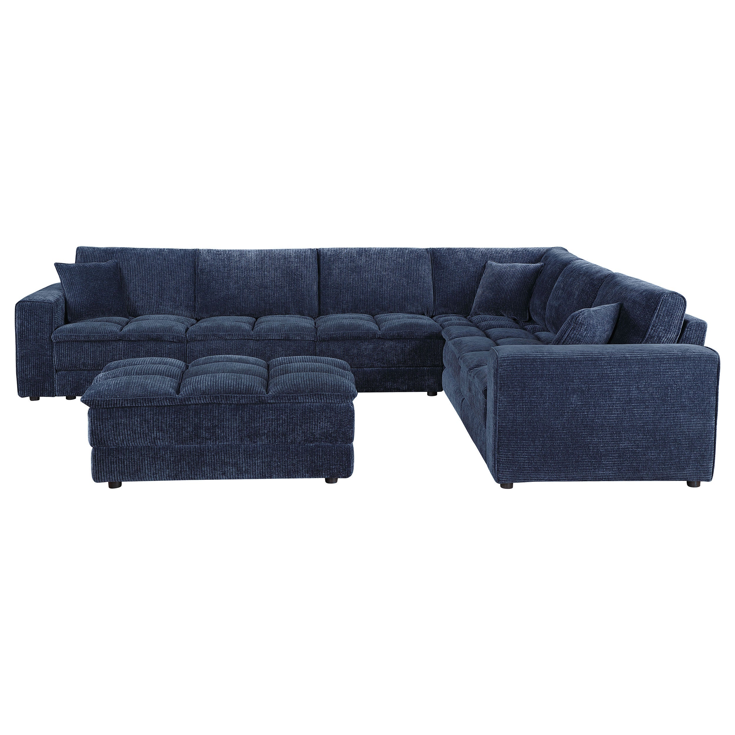 Atlantic Upholstered Modular Sectional Sofa Blue