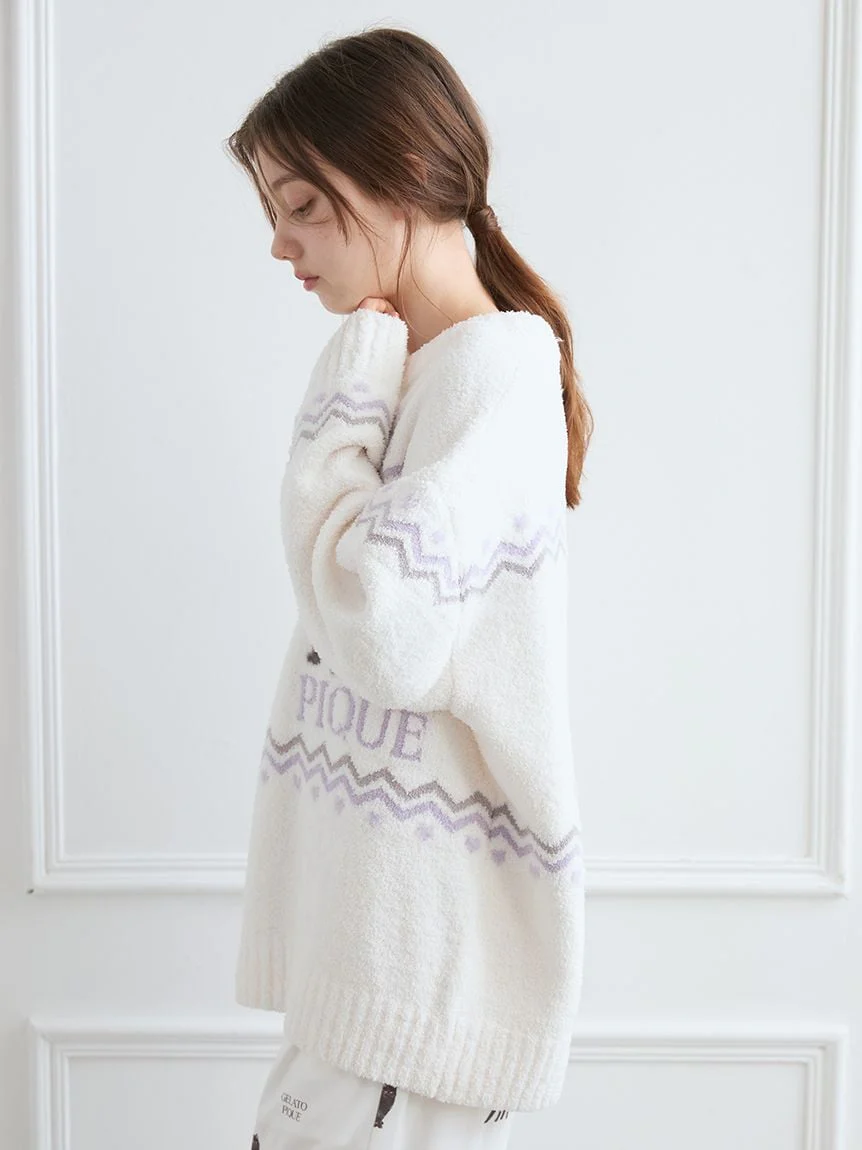 Black Cat Jacquard Pullover