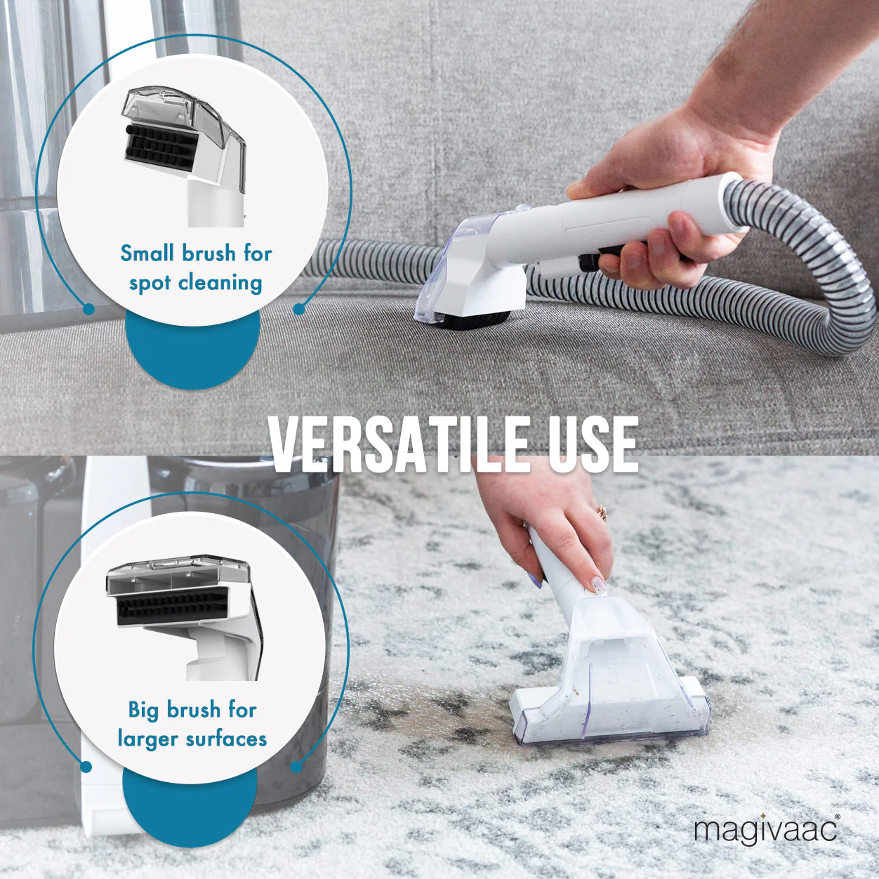 600W Spot Cleaner and Stain Remover Vacuum with Clear and Dirty Water Tanks