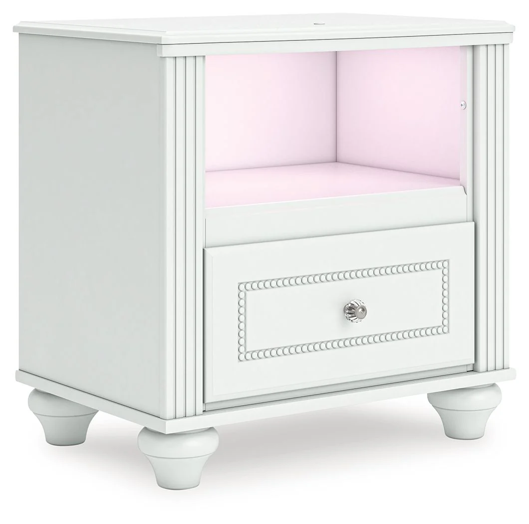 Kozlani - One Drawer Night Stand - White