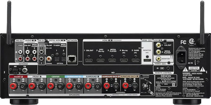 Denon AVR-X2100W 220 / 240 Volts AV Receiver Amplifier