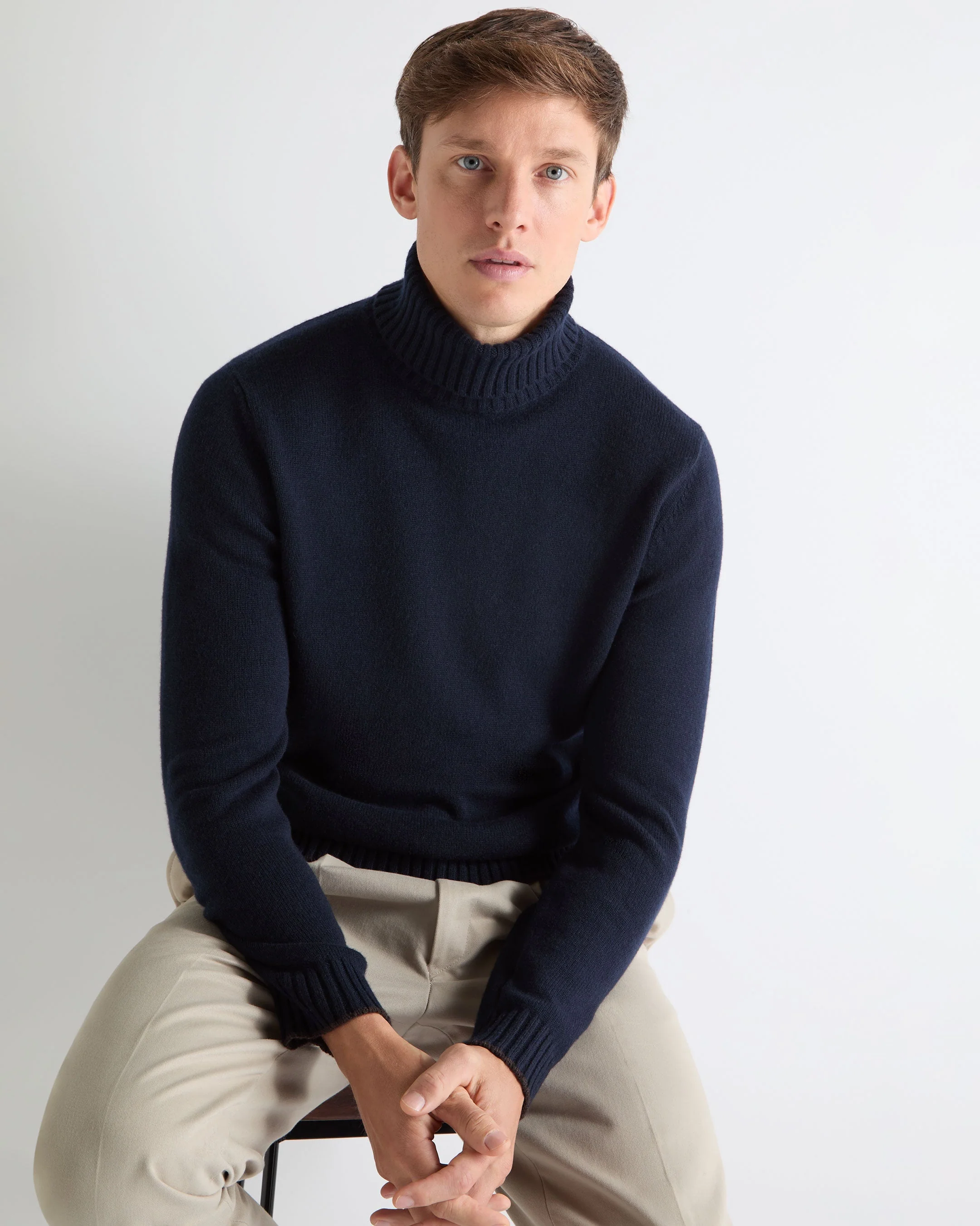 TUCCI CHUNKY TURTLE NECK Navy Blue