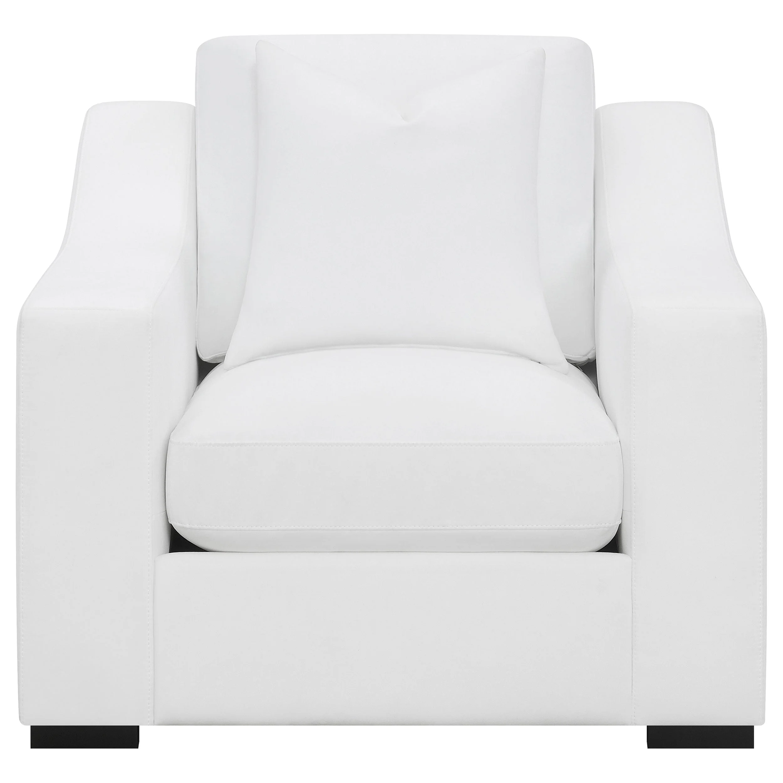Ashlyn Upholstered Sloped Arm Accent Chair White