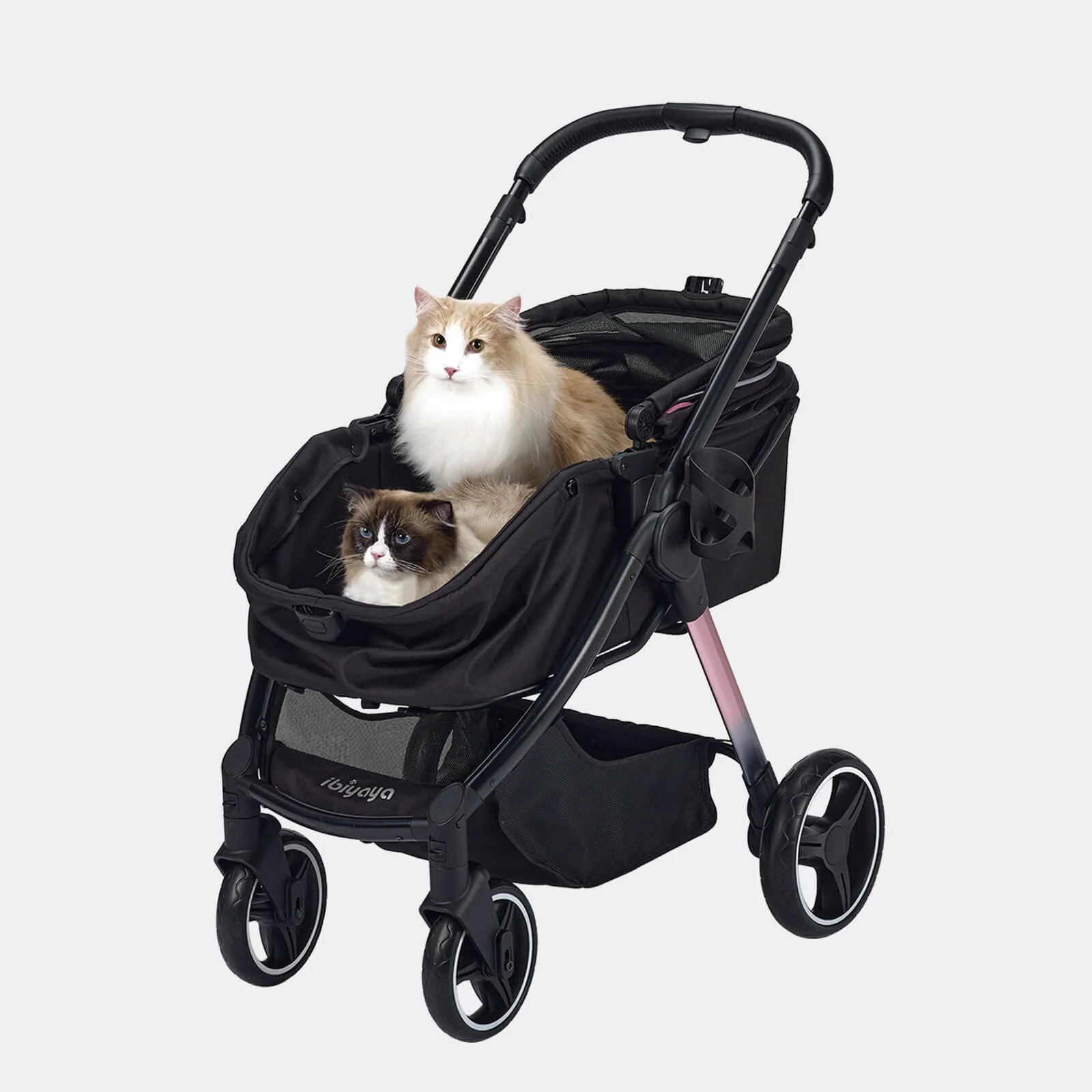 Retro Luxe Pet Stroller, Medium 4-Wheel Luxury Dog-Cat Stroller