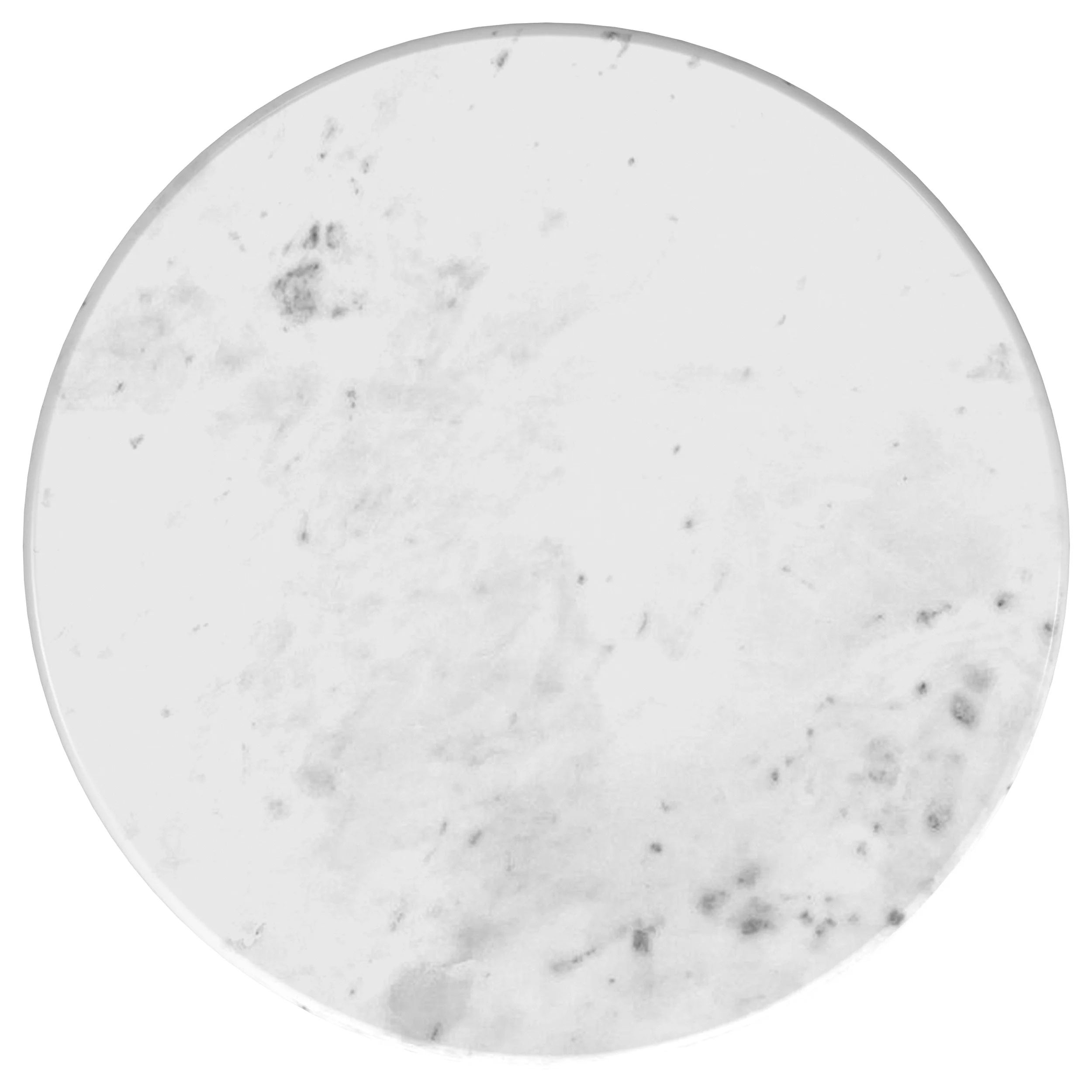 Baldwin Rectangular Marble Top Side Table White and Gold