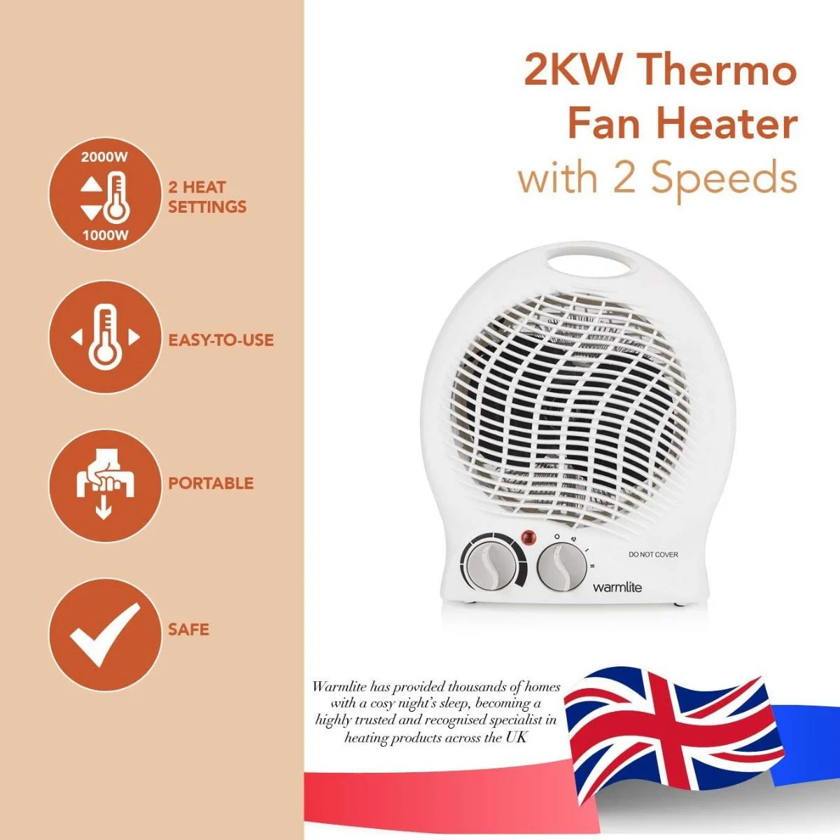 Dynastar WL44002 220 Volt Fan Heater