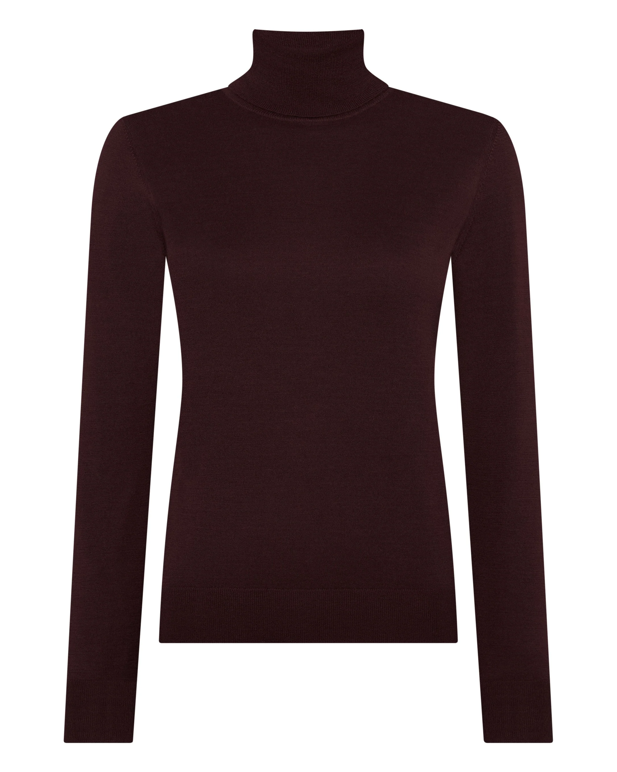 Women's Margot Superfine Cashmere Turtle Neck Sweater Claret Red