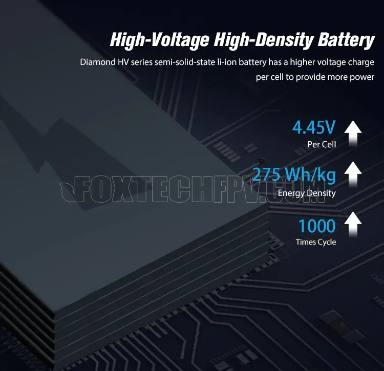 Diamond 6S HV 23.7V Series Semi Solid State Li-ion Battery - 4.45V/Cell 275Wh/kg 16000mAh 20000mAh 26000mAh 33000mAh 44000mAh Lithium Battery For UAV Drone