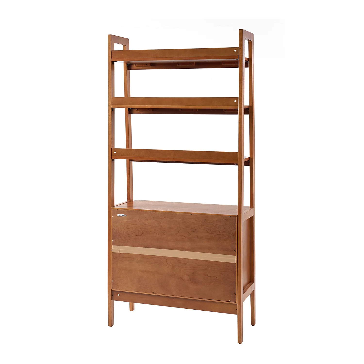 Andr聨s Solid Wood Ladder Bookcase in Acorn