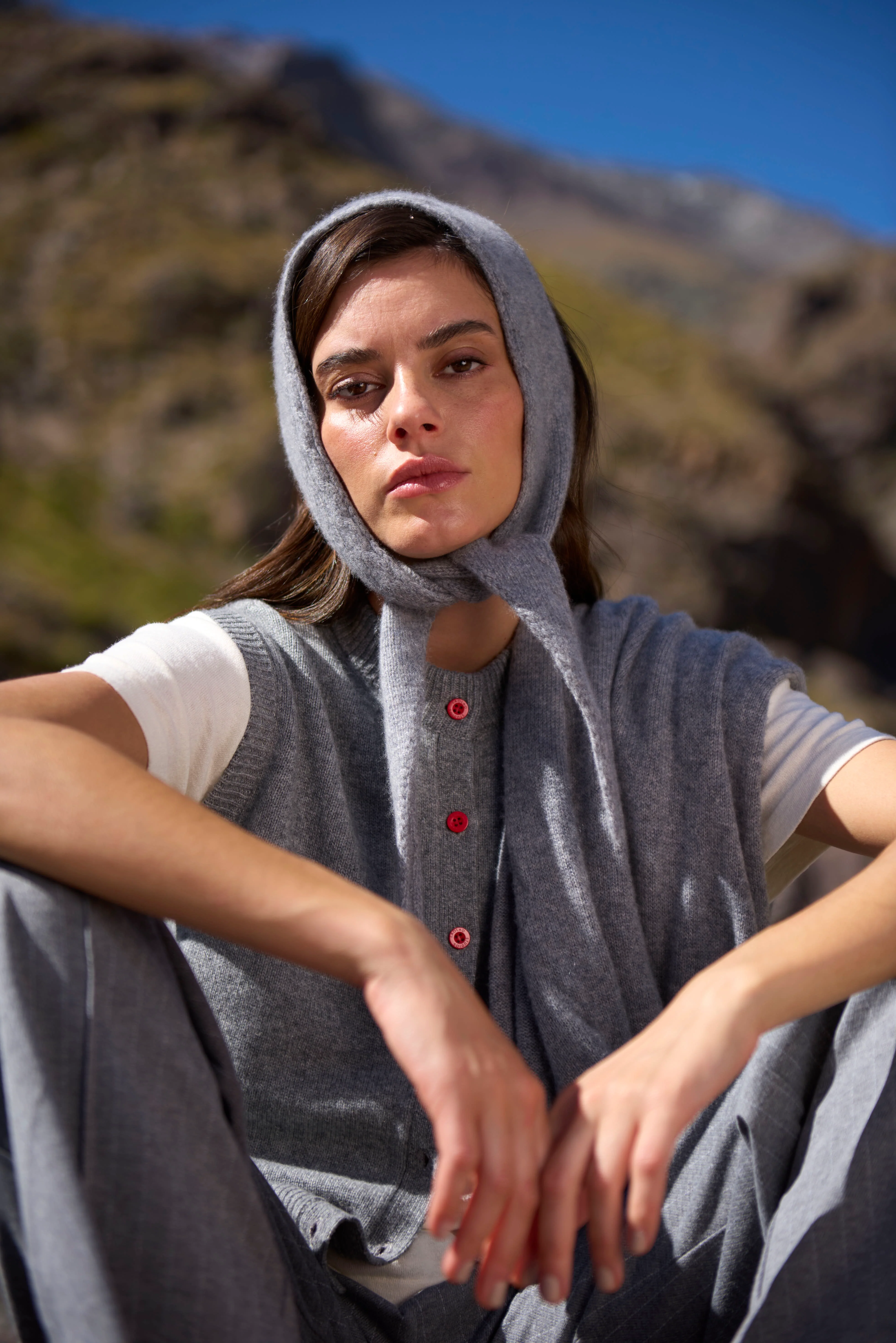 The Mini Scarf - Grey Melange