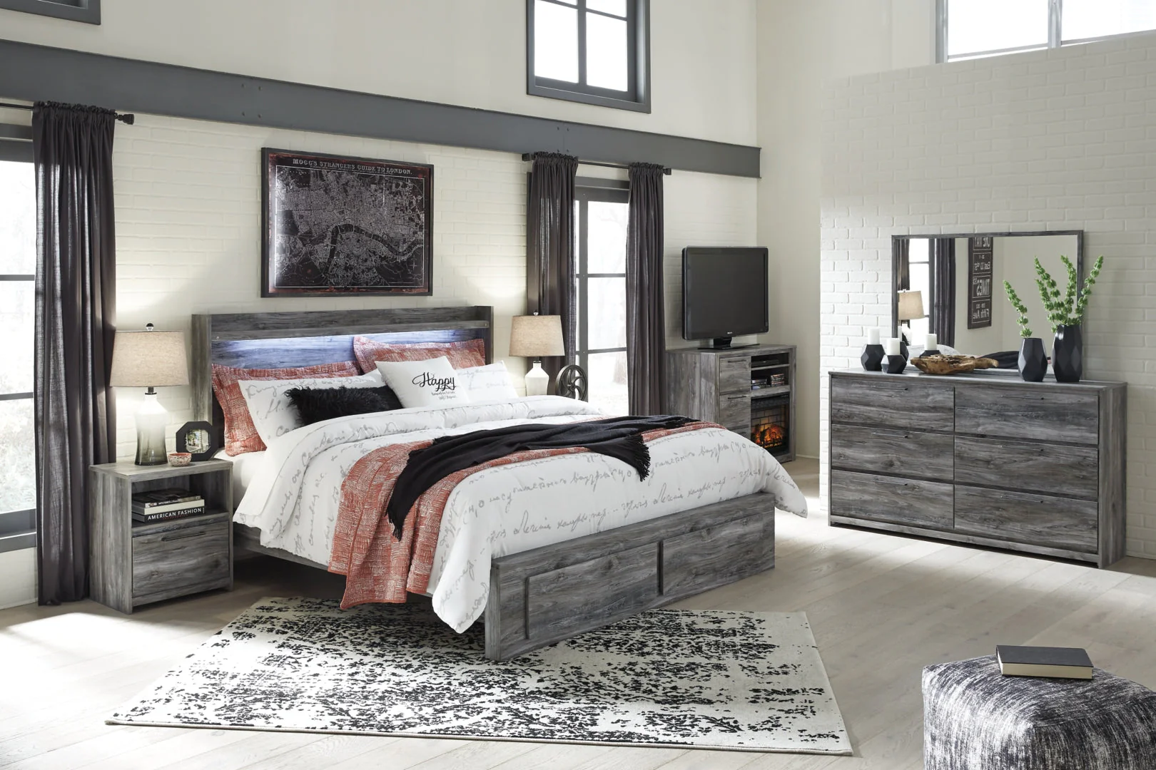Baystorm Grey Bedroom Set