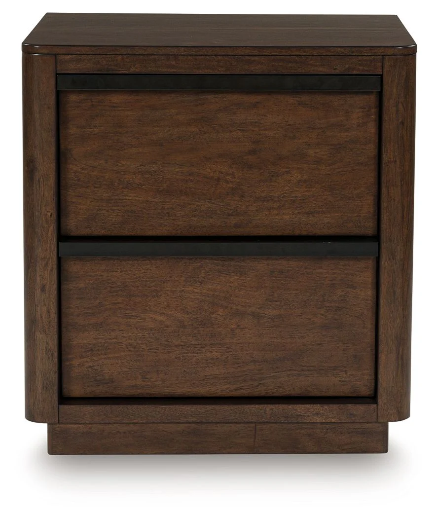 Dilenno - Two Drawer Night Stand - Dark Brown