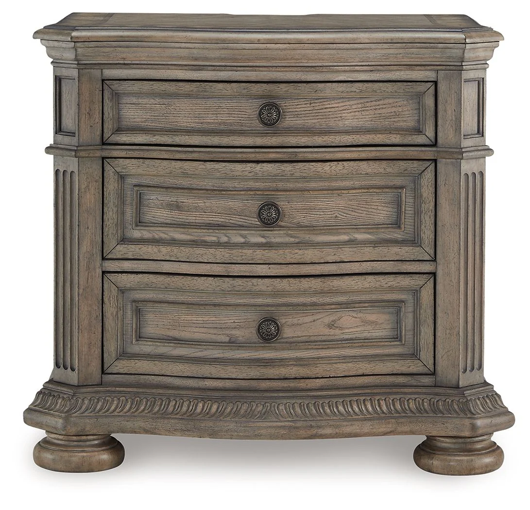 Ardenfield - Three Drawer Night Stand - Light Brown