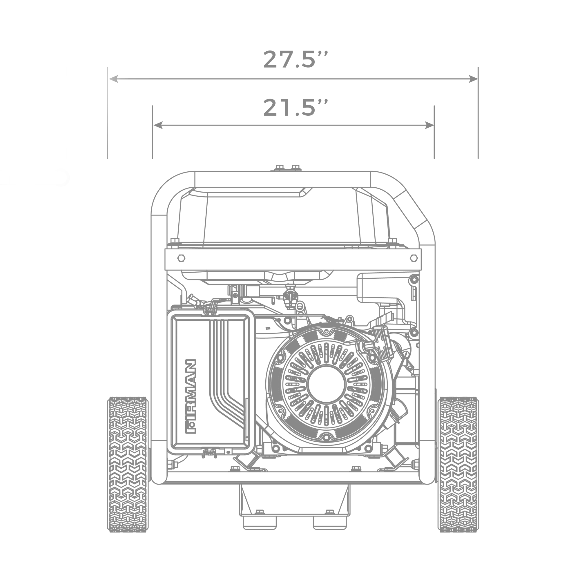 Gas Portable Generator 8375W Recoil Start 120/240V With CO Alert