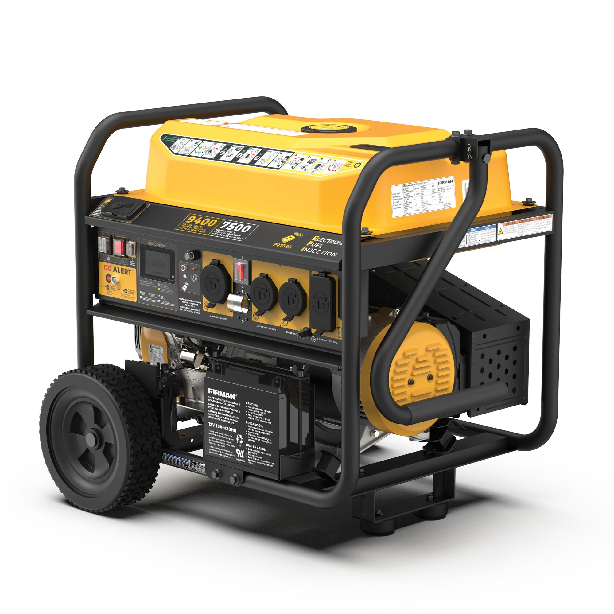 GAS PORTABLE GENERATOR 9,400W REMOTE START 120/240V WITH CO ALERT
