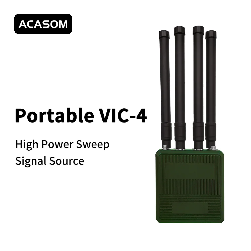 ACASOM Portable VIC-4 - 900M 1.5G 2.4G 5.8G 4 Bands Anti Drone Portable Drone Jammer