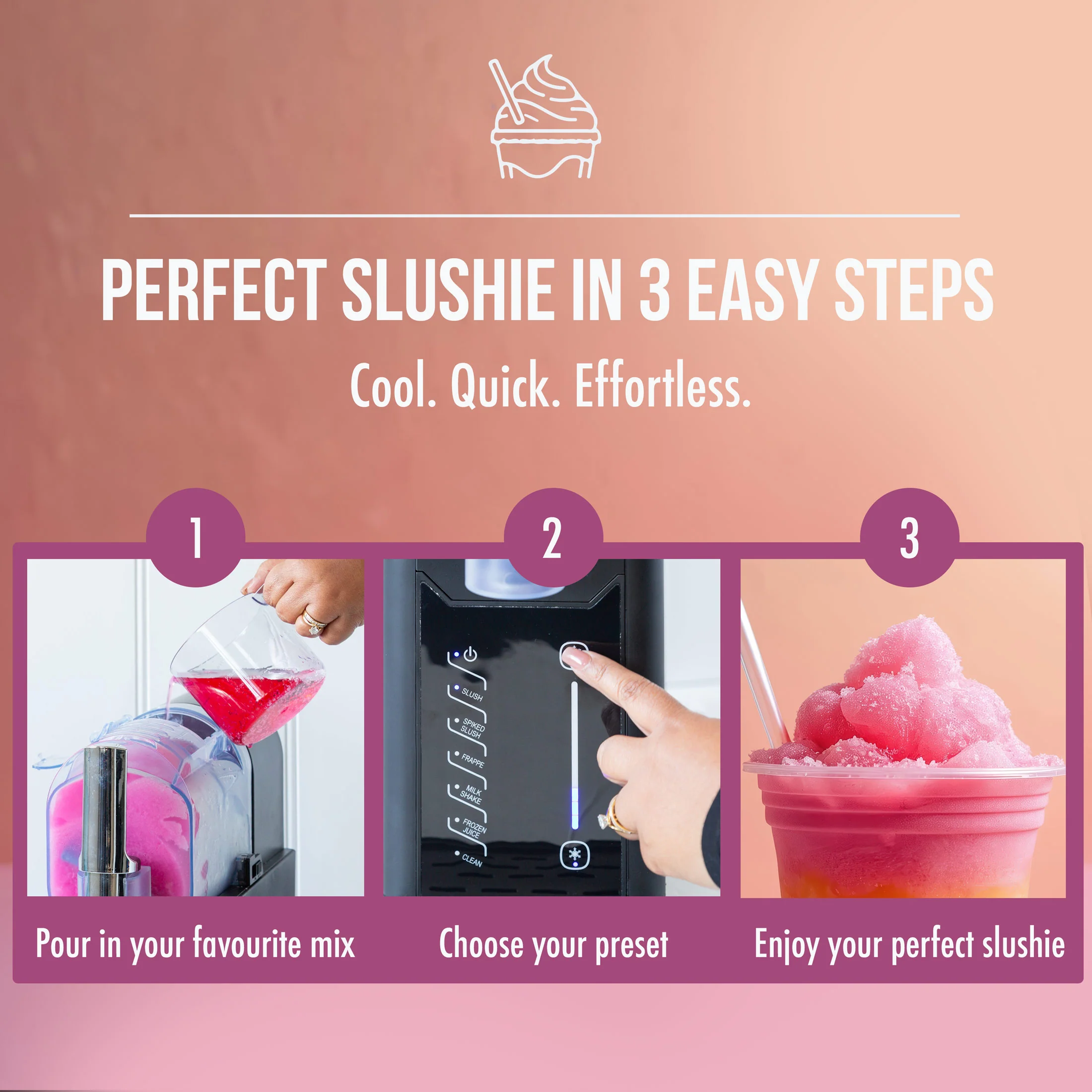 Slushie Maker, One Touch Control, 5 Preset Programs