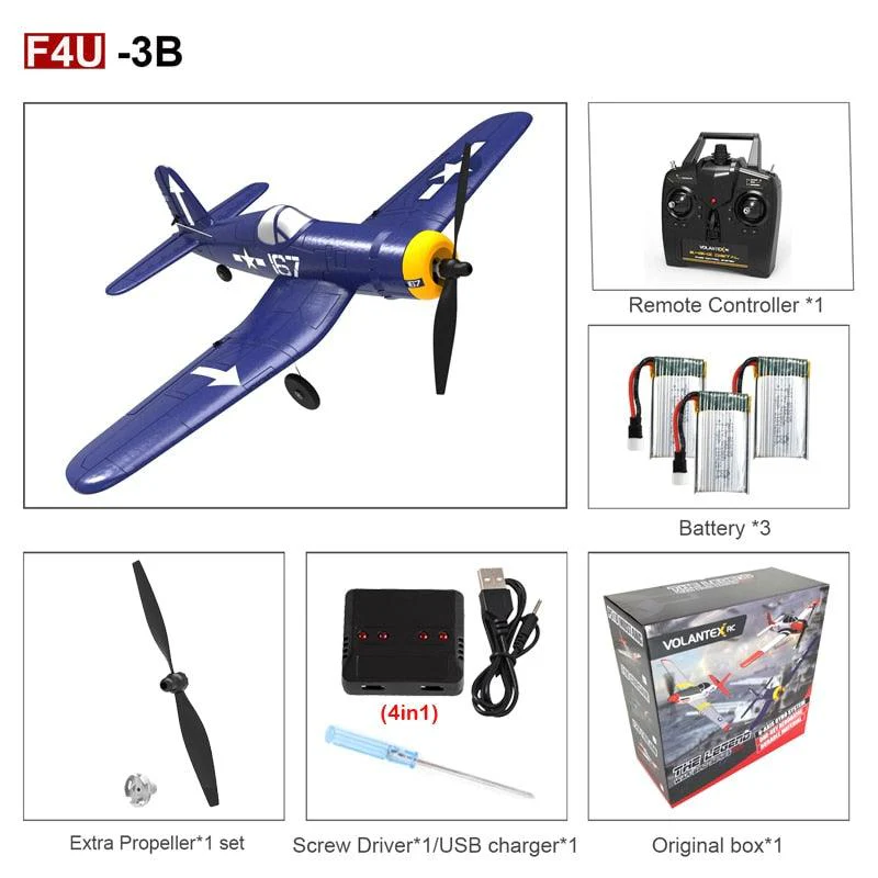 EPP 400mm P51D Mustang/F4U Corsair/T28 Trojan 4-Ch 2.4G 6-Axis Gyro Beginner Airplane With Xpilot Stabilizer RTF RC Plane