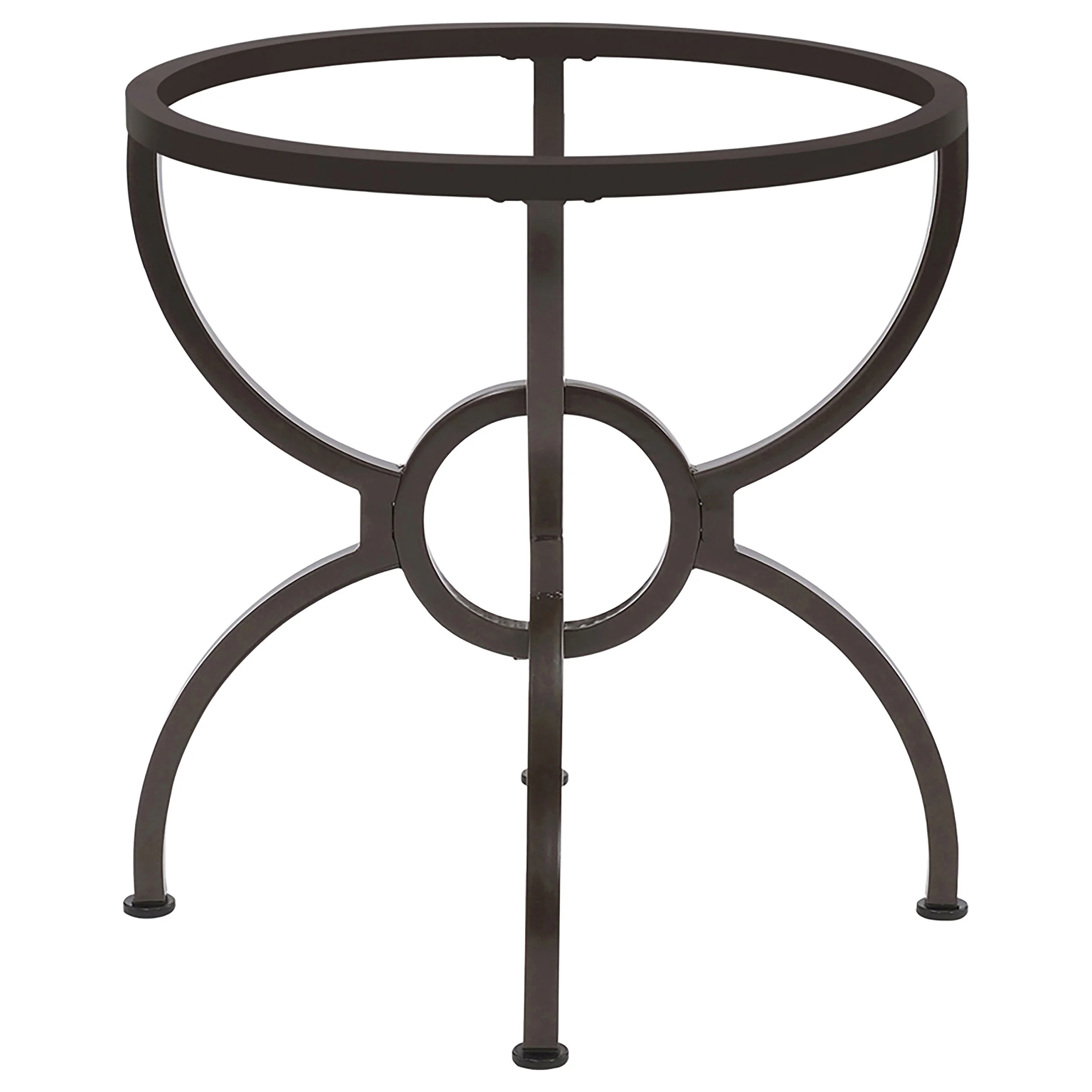 Aviano Round Metal Dining Table Base Gunmetal
