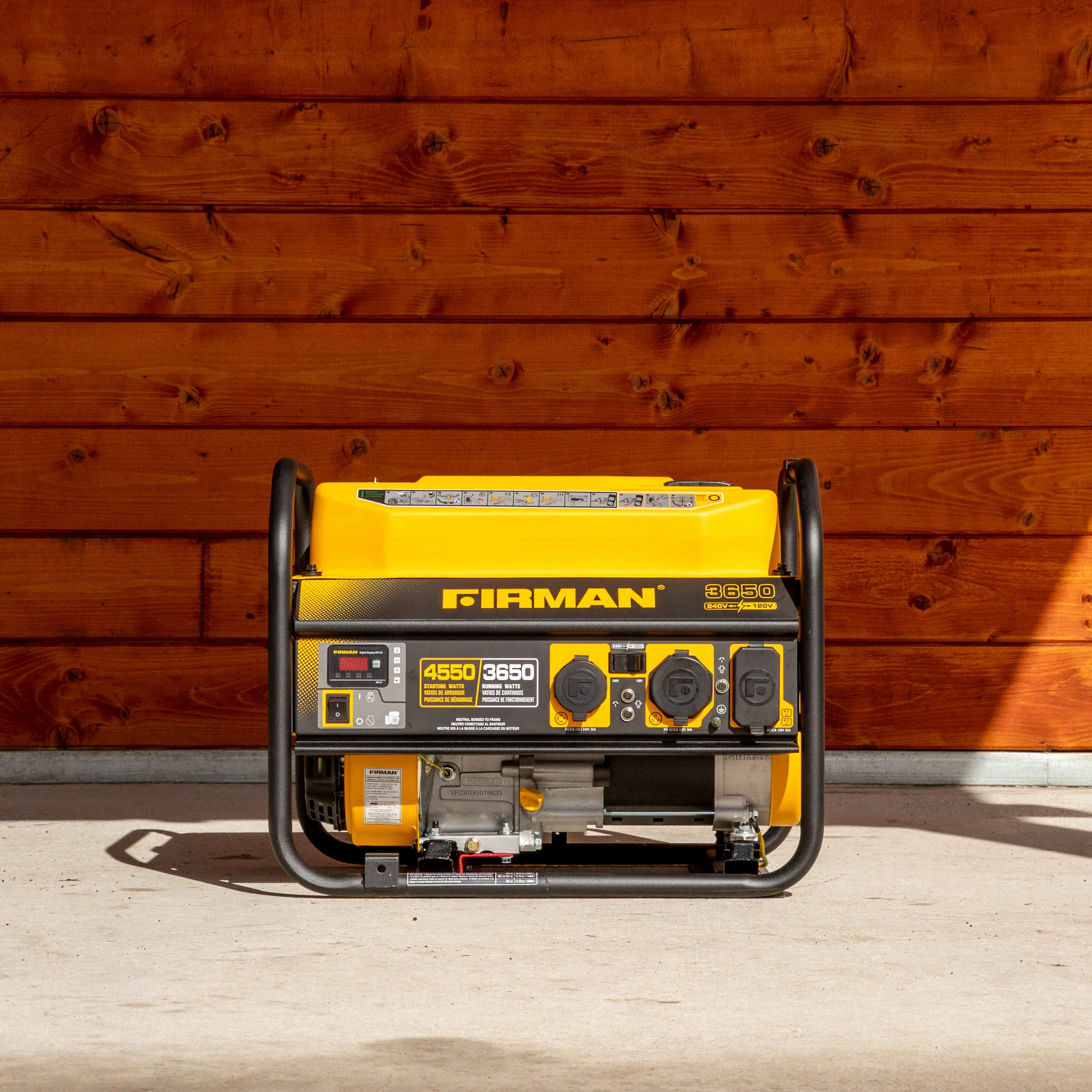 Gas Portable Generator 4550W Recoil Start 120/240V