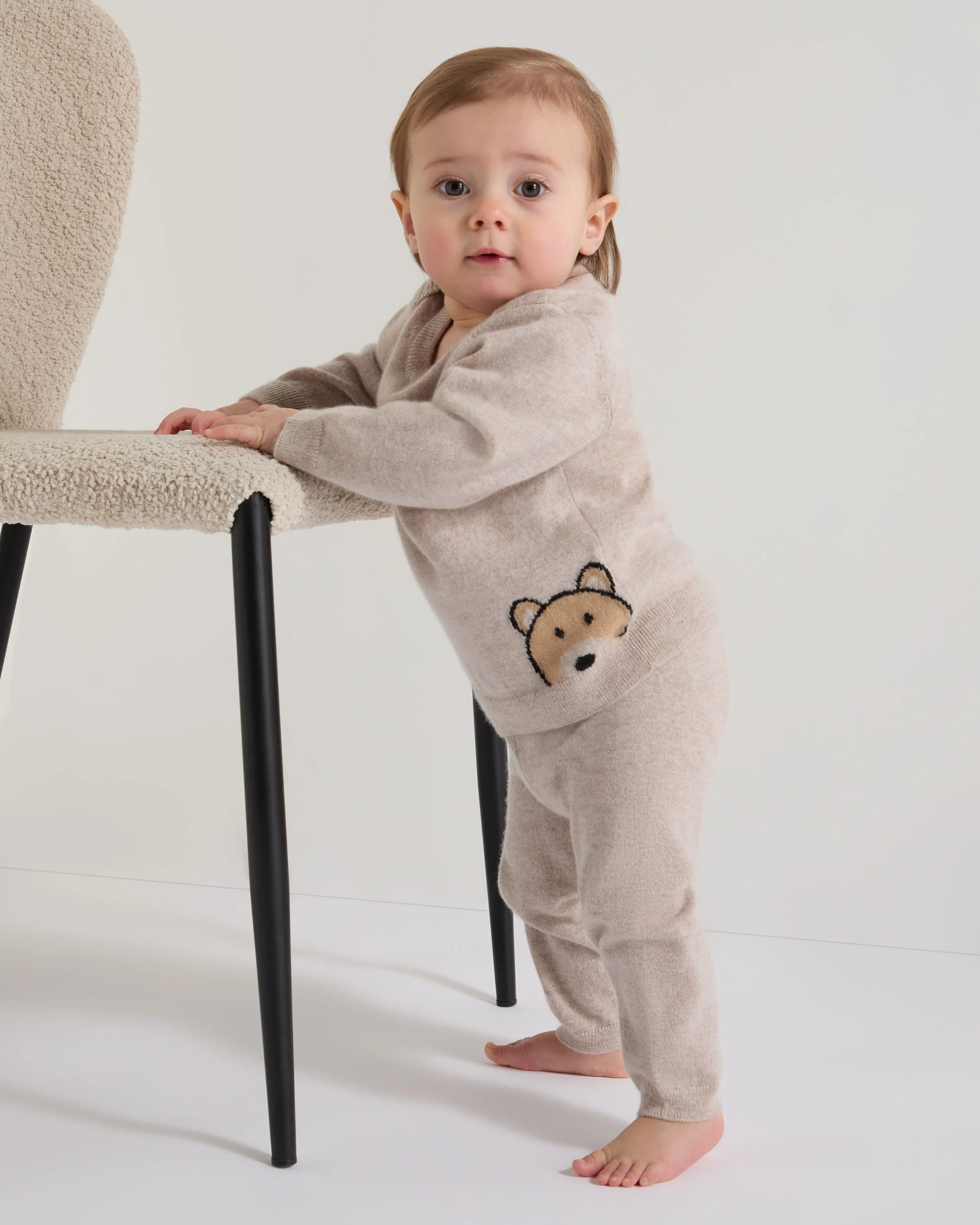 Bear Cashmere Sweater Light Oatmeal Brown