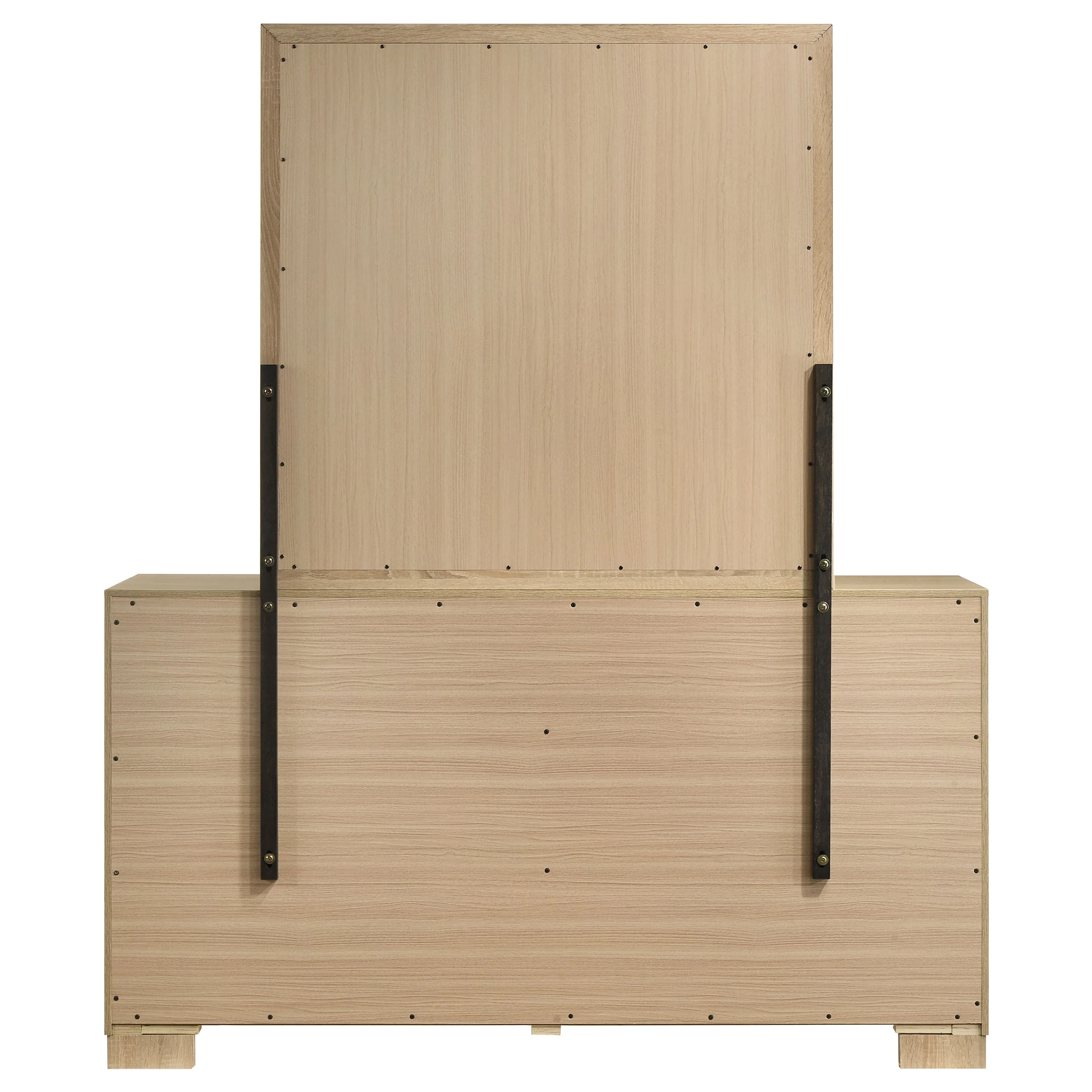 Arielle 6-drawer Bedroom Dresser with Mirror Light Oak