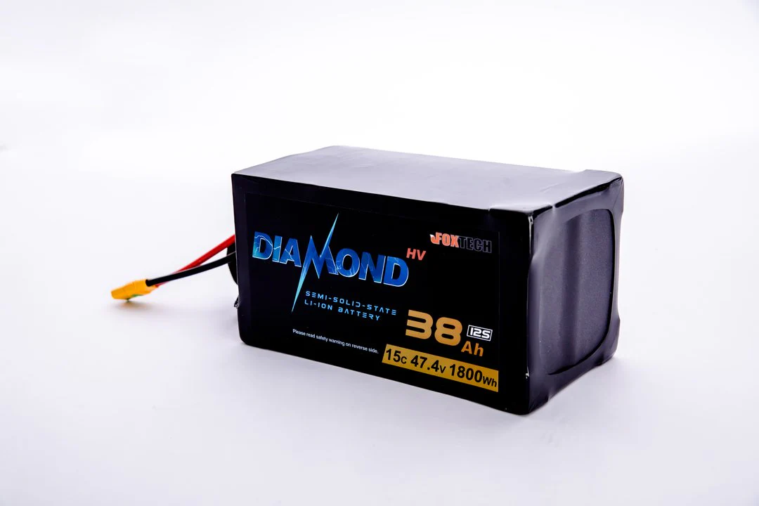 Diamond HVT 12S 47.4V 22Ah 35Ah 44Ah 67Ah 88Ah 134Ah 4.45V/Cell -40℃~60℃ Ultra-Low Temperature Semi Solid State Li-ion Battery for Drone