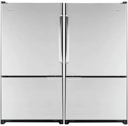 220 Volt Whirlpool WGB5526FEAS 19 cu.ft. Stainless Steel Bottom Mount 220 Volt Refrigerator 230-240 V