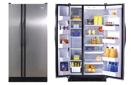 220 Volt Whirlpool ED2FHKXRL 23 cu.ft.Satina Side by Side Refrigerator 230-240 V
