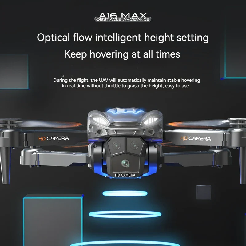 A16 MAX Drones - Professional ESC HD Triple Camera-360° Obstacle Avoidance-Optical Stream Positioning Quadcopter