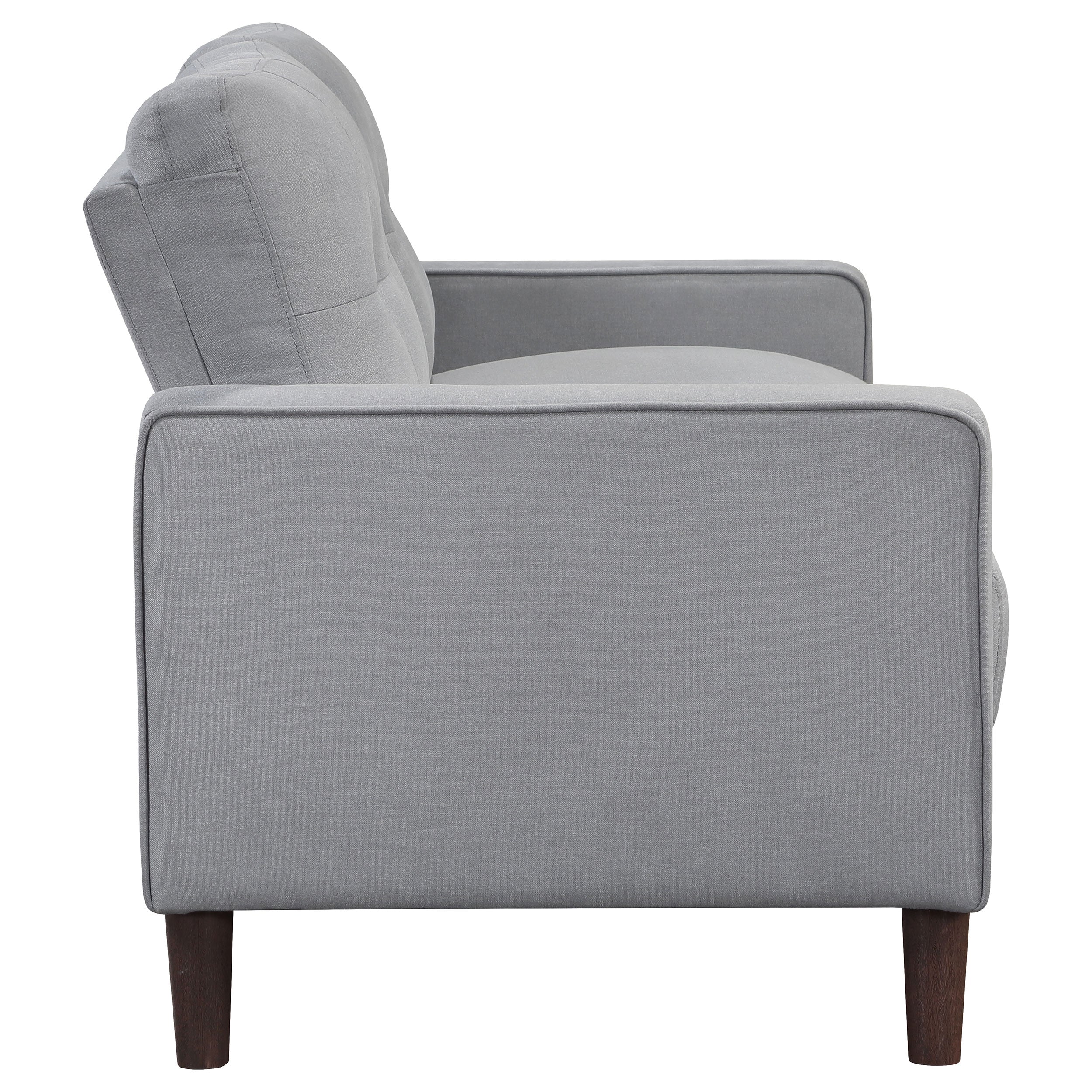Bowen Upholstered Track Arm Tufted Loveseat Beige