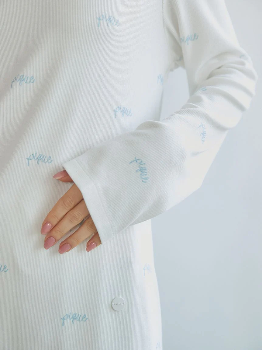 Motif 3-Pattern Long Sleeve T-Shirt