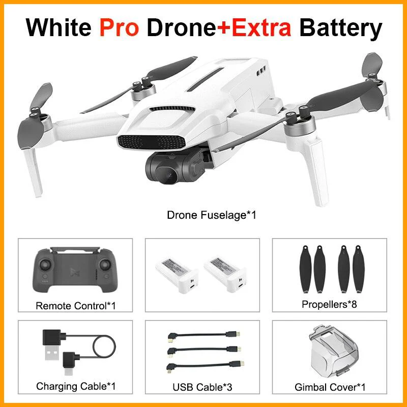 FIMI x8 Mini Pro Camera Drone - 250g-class 8Km Wifi 5G GPS 4K HD 3-Axis Gimbal Camera Drone Remote Control RC Quadcopter 30Mins