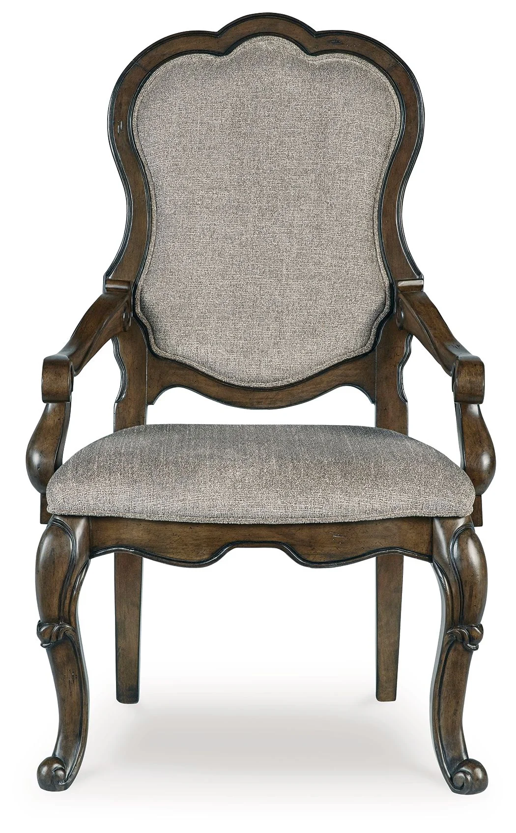 Maylee - Dining Upholstered Arm Chair (Set of 2) - Dark Brown