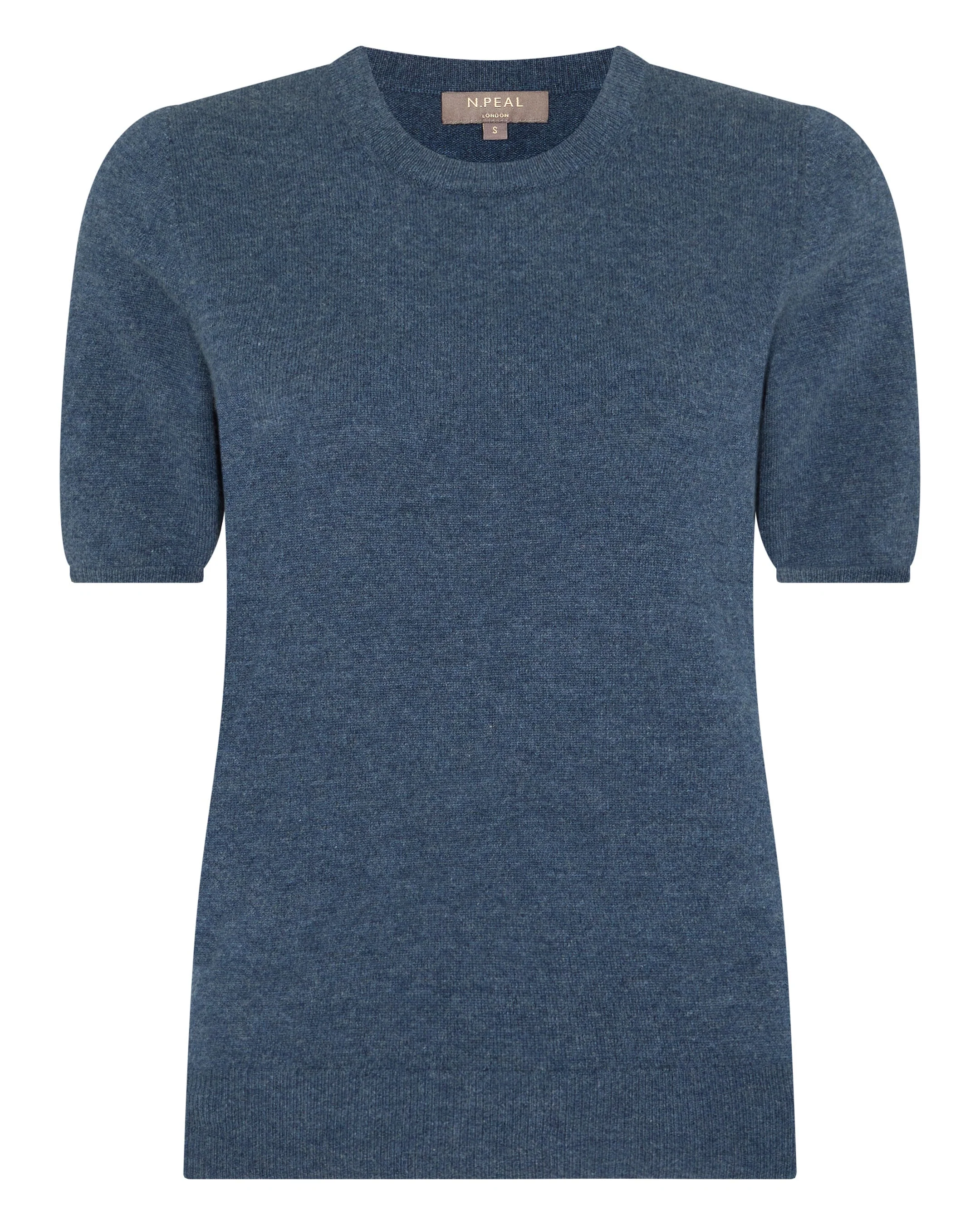 Women's Milly Classic Cashmere T-Shirt Light Denim Blue